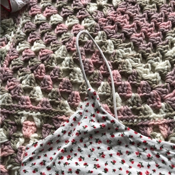 Garage cropped floral print tank top - Picture 6 of 6